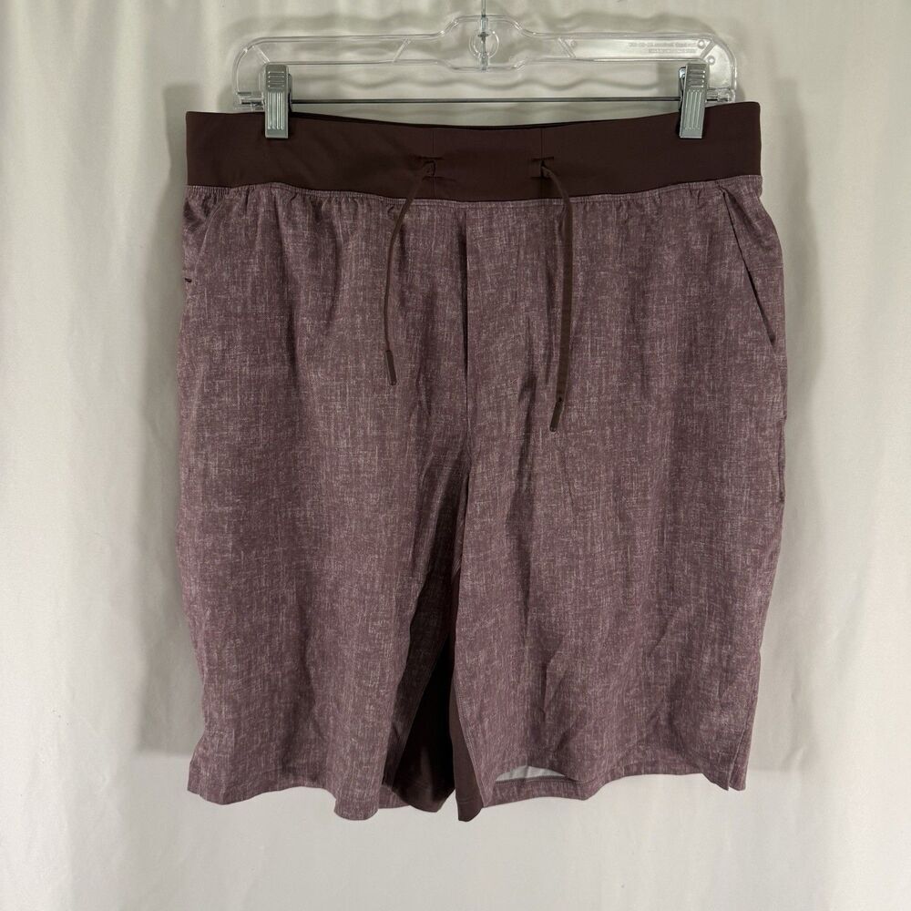 Lululemon Athletic Shorts Men's Large Purple Lined Pockets Drawstring